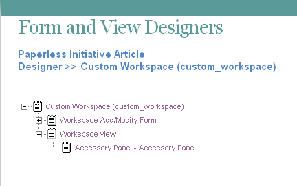 Workspace View Elements