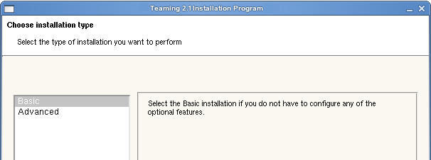 Installation Type page