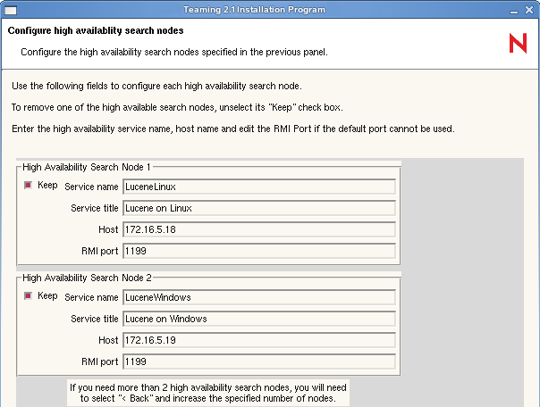 Lucene High Availability Search Nodes page
