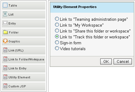 Configuring Utility Element Properties