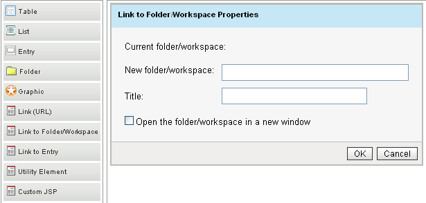 Configuring Workspace Link Properties