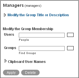 Group Membership box
