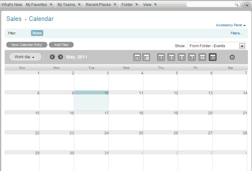 Calendar Folder Template Example