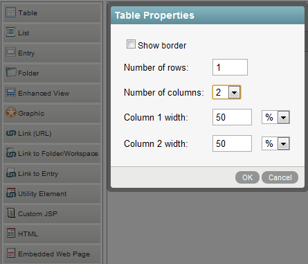 Configuring Table Properties