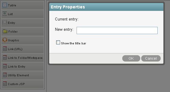 Configuring Entry Properties