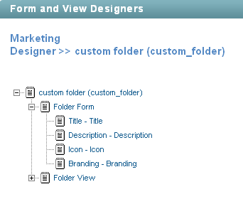 Folder Form Elements