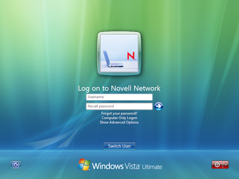 windows 7 enterprise login screen