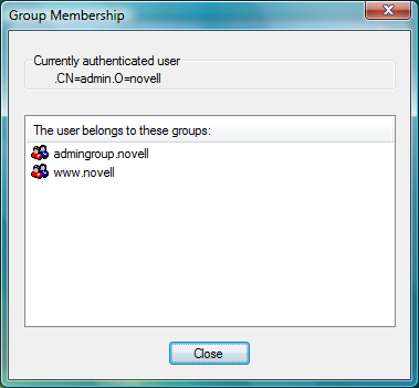 Group Membership Dialog Box