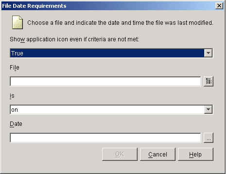 File Date Requirements dialog box