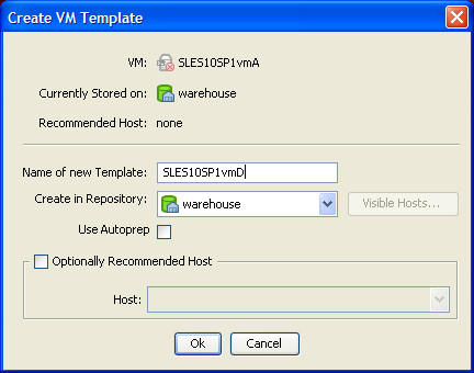 Create VM Template Dialog Box (Windows)