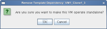 Remove Template Dependency Dialog Box