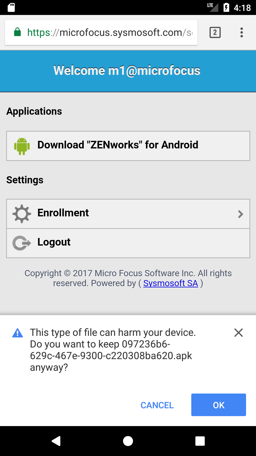 Distribution download application