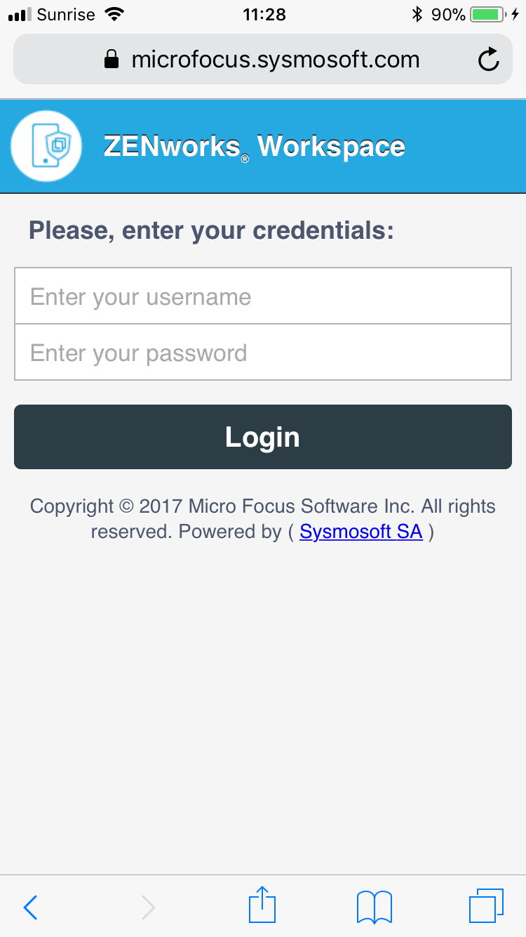 Distribution server login page