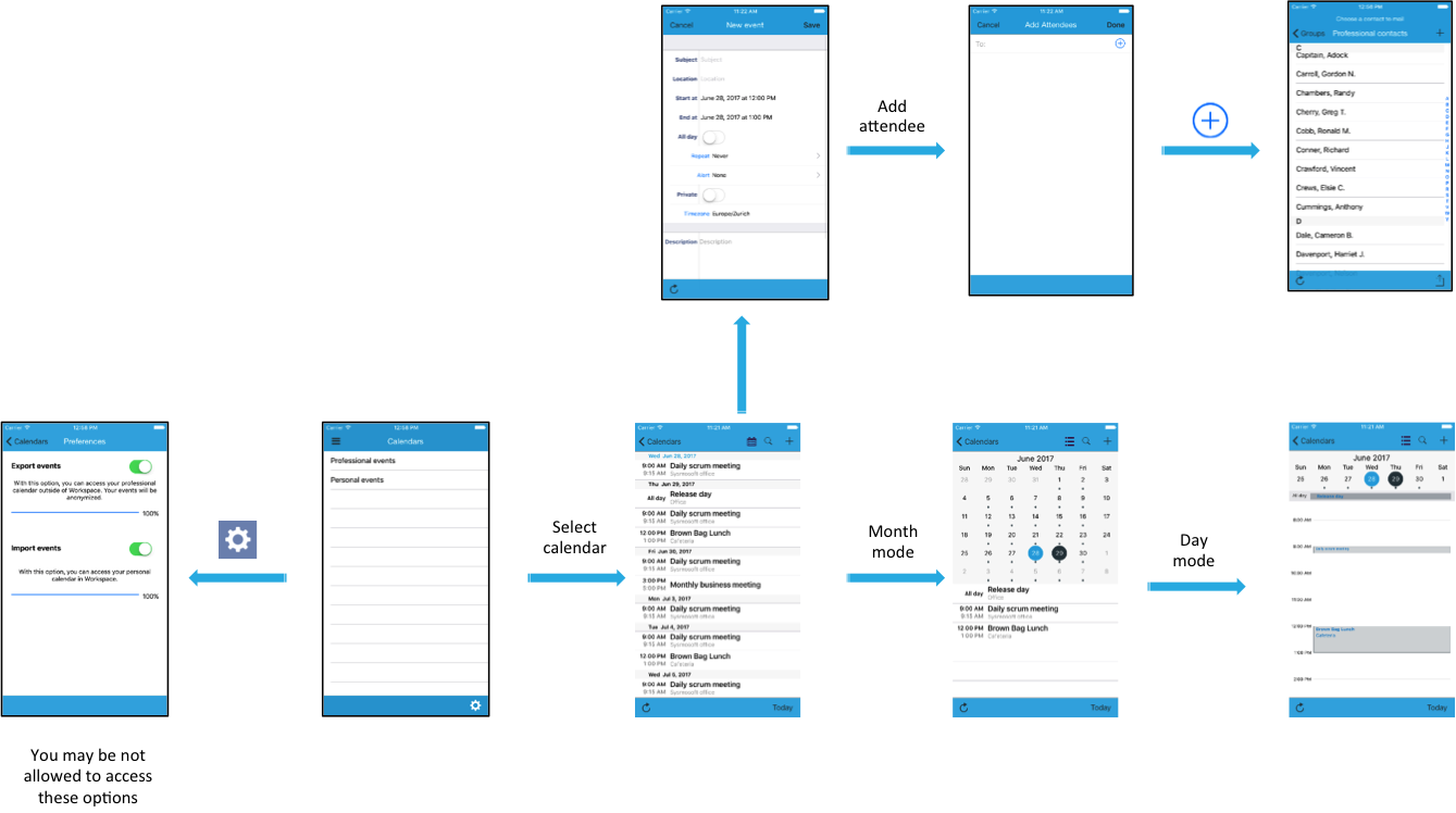quick workspace calendar