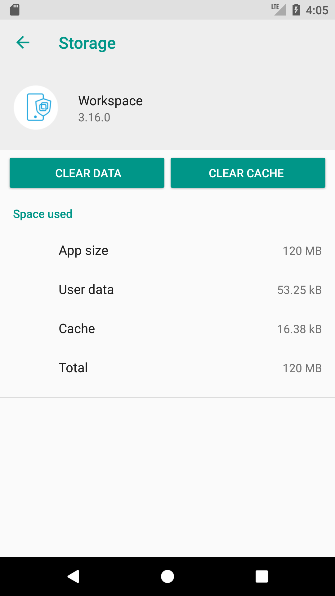 Android application storage