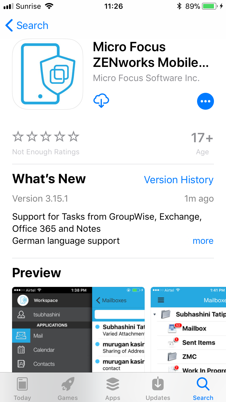App Store download application