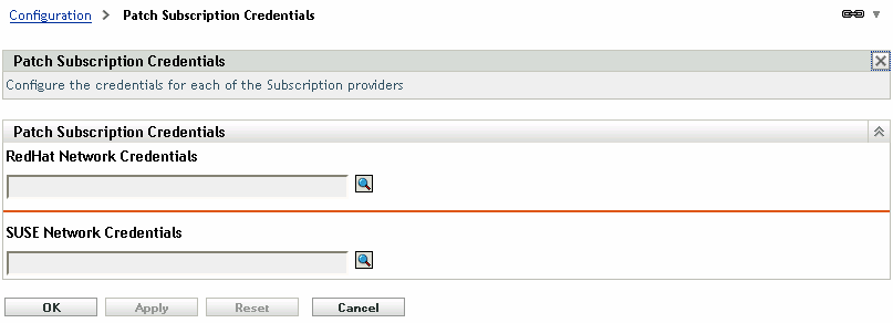 Patch Subscription Credentials Page