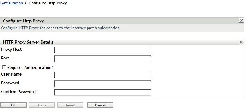 Proxy Server Details page