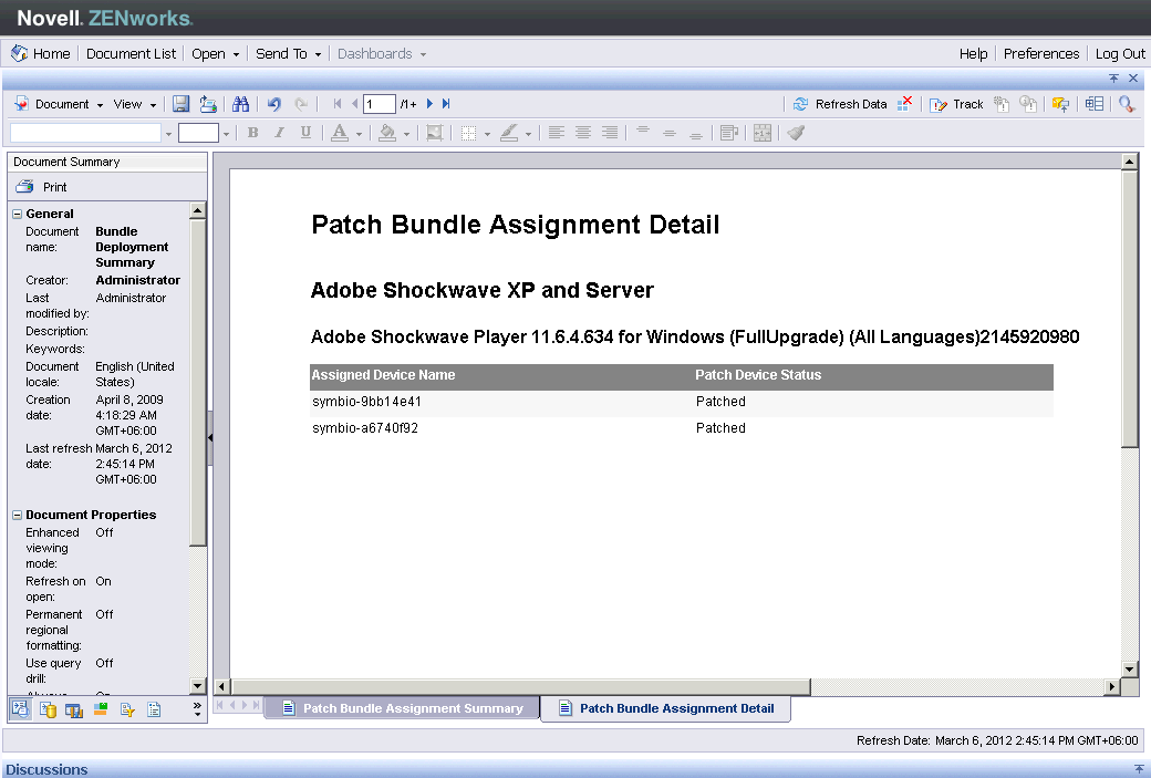 Bundle assign detail