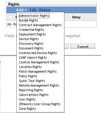 Add Menu Option Drop-Down List