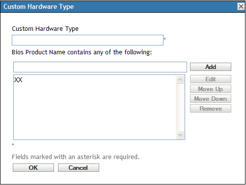 Custom Hardware Type dialog box