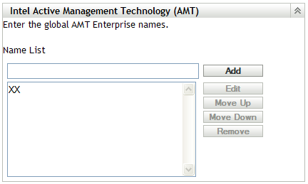 Intel Active Management Technology (AMT) panel
