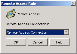 Remote Access Rule dialog box