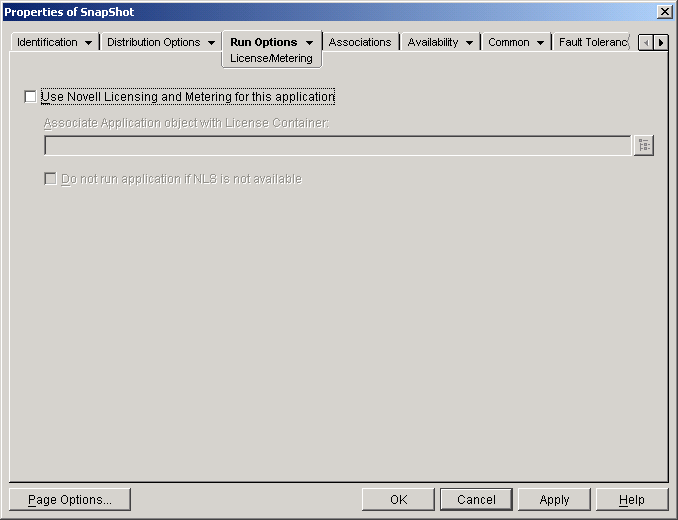 License/Metering page