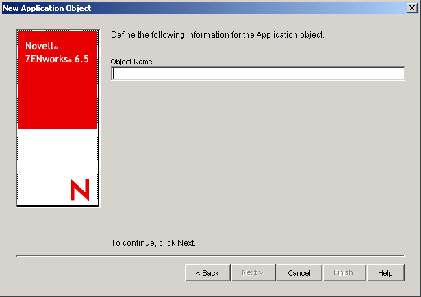 New Application Object > Object Name dialog box