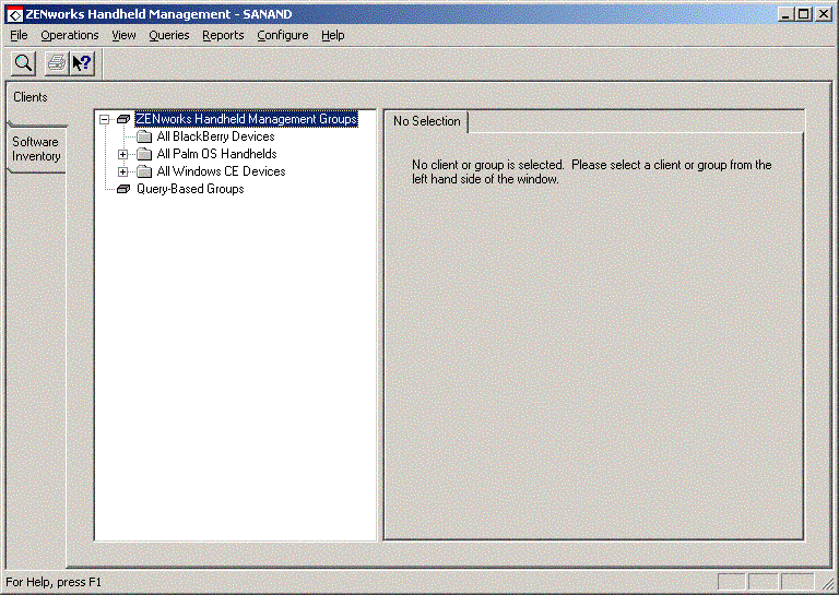 Software Inventory page