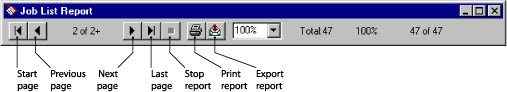 Report toolbar