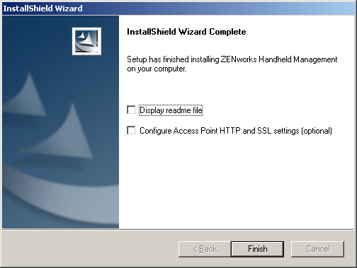 Install Wizard Complete page