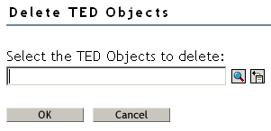 Delete TED Object dialog box