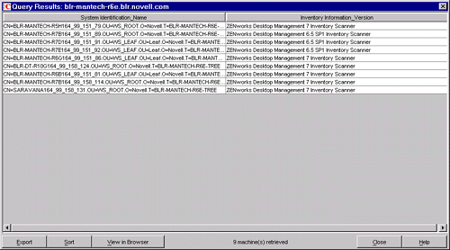 Query Results window