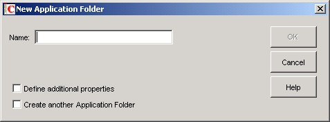 New App: Folders dialog box
