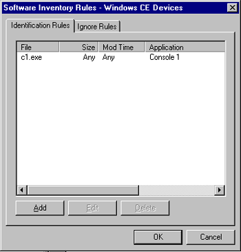 Software Inventory Rules dialog box
