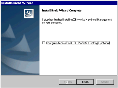Install Wizard Complete page