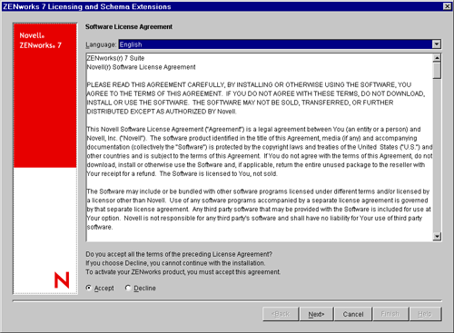 Software License Agreement page