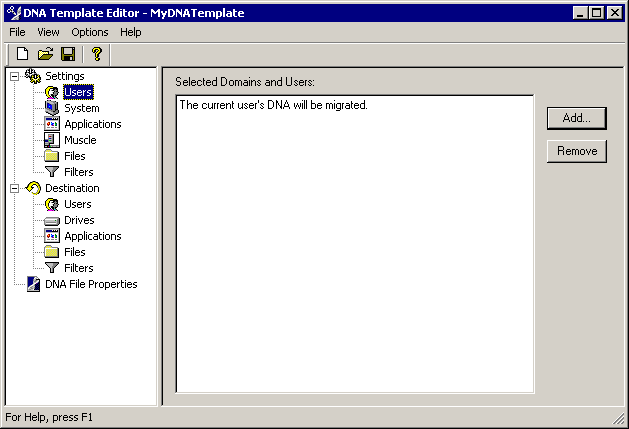 Description: The Desktop DNA Template Editor dialog box.