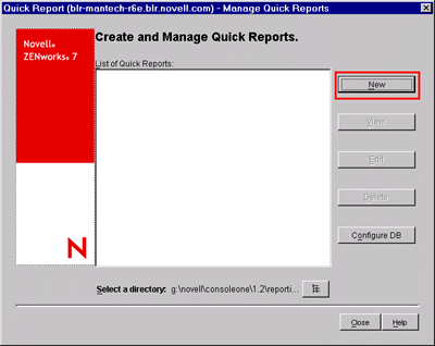 Creating a new Quick Report