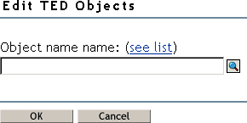 Edit TED Object dialog box