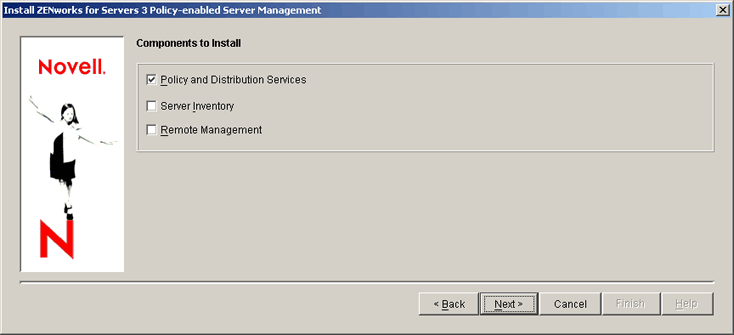 Components to Install page