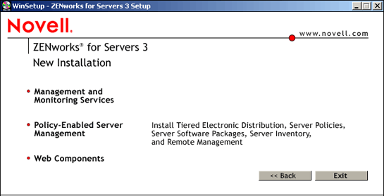 Policy-Enabled Server Management option on Installation splash screen