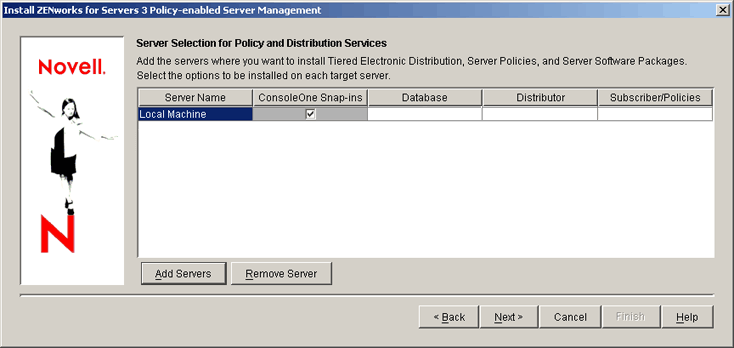 Server Selection for Policy and Distribution Services page