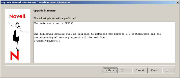 Upgrade Summary page