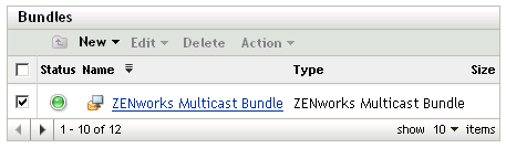 Bundles tab: available bundles displayed