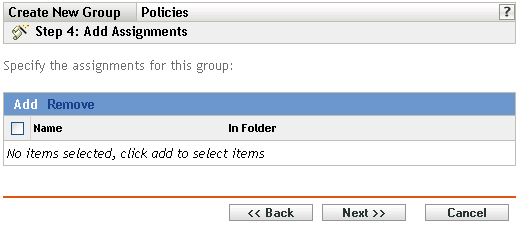 Add Assignments page