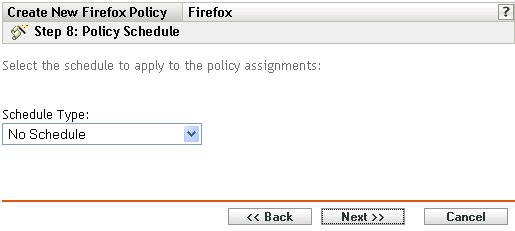 Policy Schedule page
