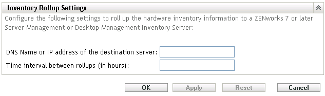Configuring the Inventory Roll-up Settings