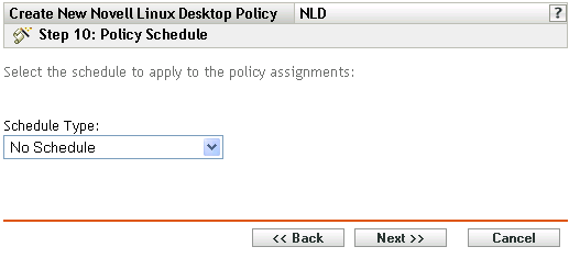 Policy Schedule page